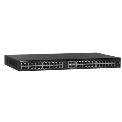 Dell EMC Switch N1148T-ON, L2, 48 ports RJ45 1GbE, 4 ports SFP+ 10GbE, Stacking